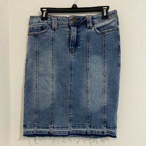 One 5 One Denim Pencil Skirt - Blue